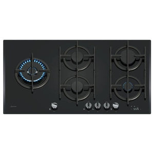 Neff N90  90cm, Gas Hob, Black Glass |  T29RHS4S0