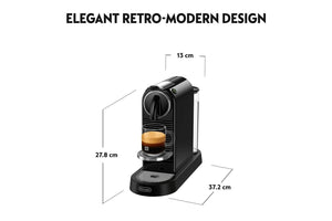 De'Longhi Citiz Nespresso Coffee Machine, Black | EN167B