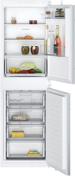 Neff N 30, built-in fridge-freezer with freezer at bottom, 177.2 x 54.1 cm, sliding hinge | KI7851SE0G