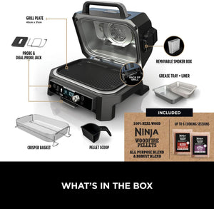 Ninja Woodfire Pro XL Electric BBQ Grill & Smoker | OG850UK