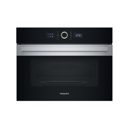 Hotpoint 40L Microwave with Grill Black & Steel | HMW57HMXUK