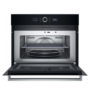 Hotpoint 40L Microwave with Grill Black & Steel | HMW57HMXUK