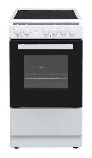 Powerpoint 50cm Single Cavity Fan Oven with Ceramic Hob Cooker | P05C1V1W
