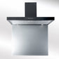 Luxair 110cm Cooker Hood - Flat - Black | LA-110-FLT-BLK