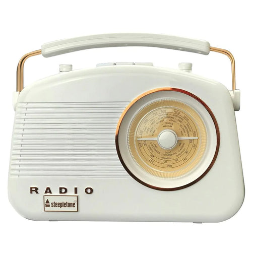 Steepletone FM/MW Brighton 3 Band Portable Radio - White Copper | BRIGHTOCOOPER