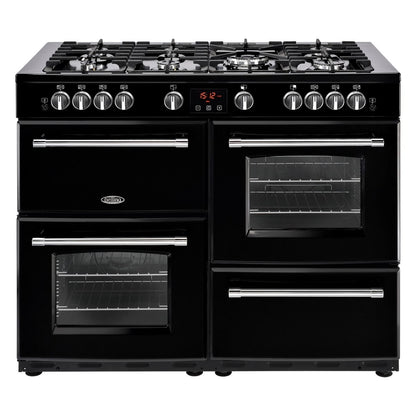 Belling 110DFTBLK, 110cm Cookcenter Dual Fuel Range Cooker, Black *Lead Time Applys