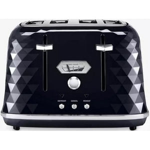 De Longhi Simbolo Black Toaster..CLEARANCE | CTJX4003.BK