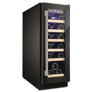AMICA 30CM UNDERCOUNTER FREESTANDING WINE COOLER IN BLACK | AWC300BL