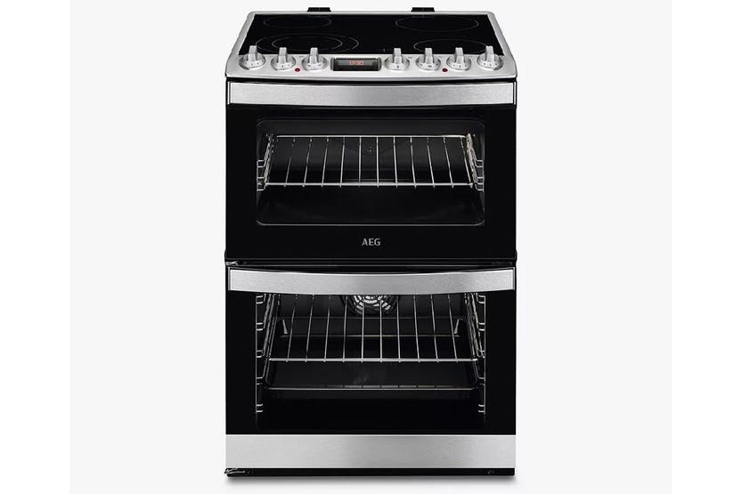 AEG 60cm Freestanding Electric Cooker with Ceramic Hob | Stainless Steel | CCB6740ACM