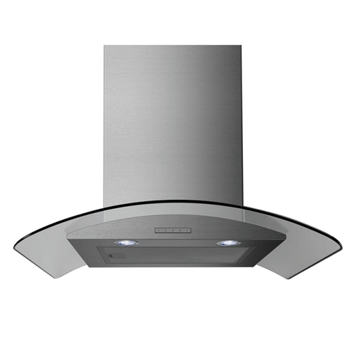 BELLING Chimney Hood 60cm Curved Glass | Stainless Steel CHIM604GSTA