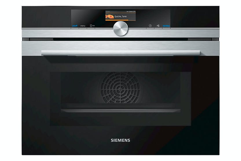 Siemens iQ700 45L 900W Built-in Combination Microwave | CM676GBS6B | Black/Stainless Steel