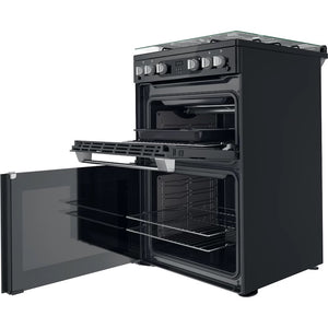 Hotpoint 60CM Black Dual Fuel Cooker LPG Convertible| HDM67G8CCBUK EX-DISPLAY