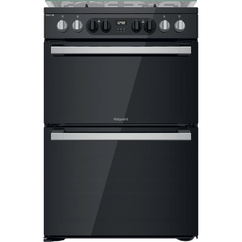 Hotpoint 60CM Black Dual Fuel Cooker LPG Convertible| HDM67G8CCBUK