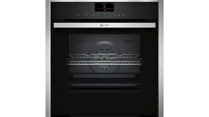 Neff B47FS34H0B, Wifi Connected, Slide & Hide, Full Steam, Built-In Electric Single Oven, Stainless Steel