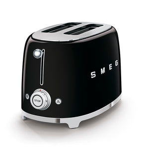 Smeg 50's Retro Style Aesthetic 2 Slice Toaster | TSF01BLUK | Black