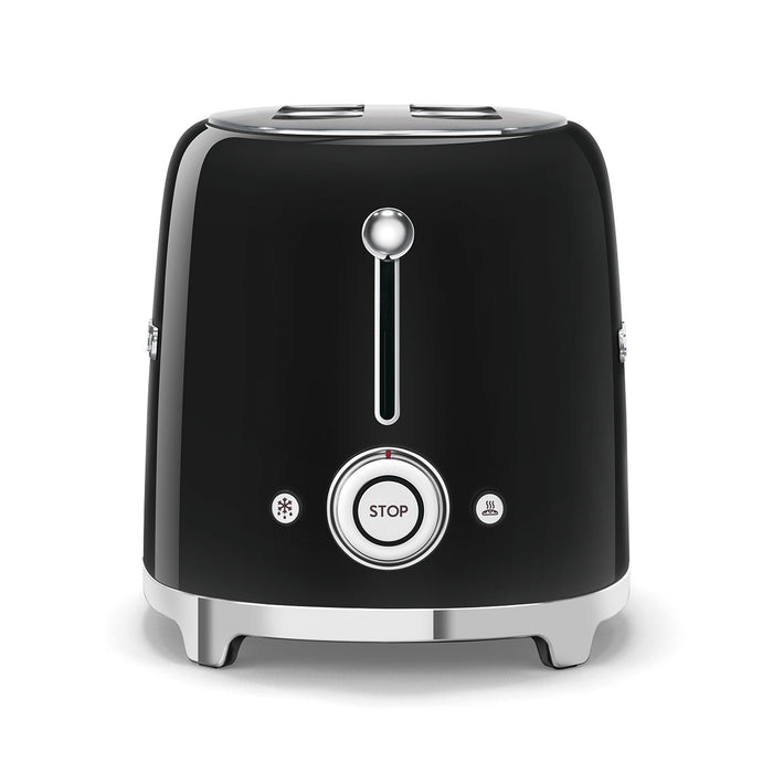 Smeg 50's Retro Style Aesthetic 2 Slice Toaster | TSF01BLUK | Black