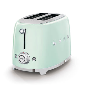 SMEG 50’S RETRO STYLE 2 SLICE PASTEL GREEN TOASTER TSF01PGUK