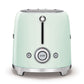 SMEG 50’S RETRO STYLE 2 SLICE PASTEL GREEN TOASTER TSF01PGUK