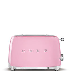 SMEG 50’S RETRO STYLE 2 SLICE PASTEL PINK TOASTER TSF01PKUK