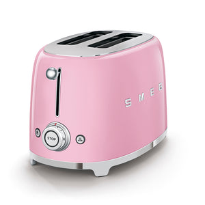 SMEG 50’S RETRO STYLE 2 SLICE PASTEL PINK TOASTER TSF01PKUK