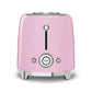 SMEG 50’S RETRO STYLE 2 SLICE PASTEL PINK TOASTER TSF01PKUK