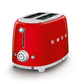 SMEG 50’S RETRO STYLE 2 SLICE RED TOASTER TSF01RDUK