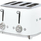Smeg 50's Retro Style 4 Slice Toaster | TSF03WHUK | White