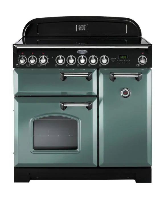 Rangemaster CDL90EIMG/C Classic Deluxe 90cm Induction Range Cooker - Mineral Green