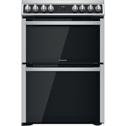 HOTPOINT ELECTRIC FREESTANDING DOUBLE OVEN COOKER 60CM HDM67V8D2CX/UK