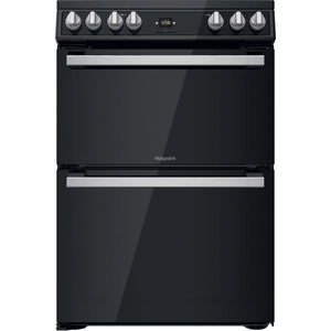 HOTPOINT ELECTRIC FREESTANDING DOUBLE OVEN 60CM.. | HDT67V9H2CBUK