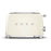Smeg 50's Retro style 2 Slice White CREAM TOASTER TSF03CRUK