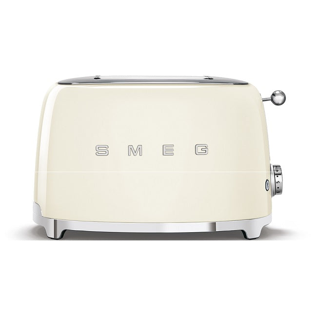Smeg 50's Retro style 2 Slice White CREAM TOASTER TSF03CRUK