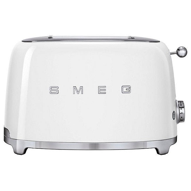 Smeg 50's Retro style 2 Slice White Toaster TSF01WHUK