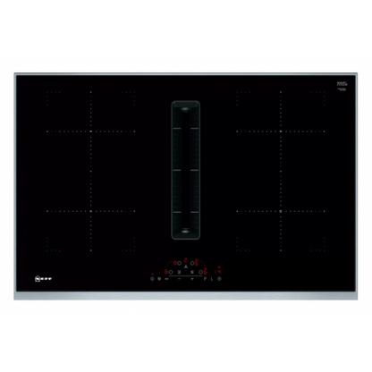 Neff T48TD7BN2, N70, 80cm, 4-Zone Induction Hob W/ Integrated Ventilation System, Black